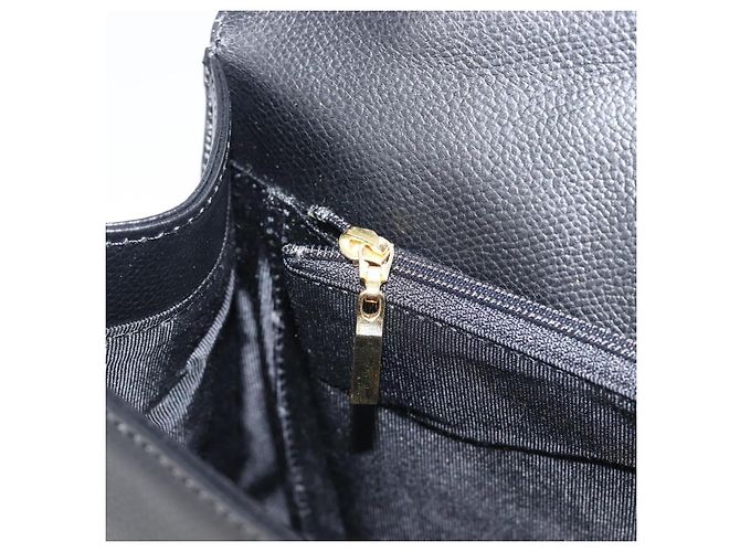 GIVENCHY Hand Bag Leather Black Gold Auth hk4043A Golden - view 21