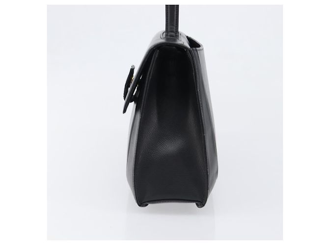 GIVENCHY Hand Bag Leather Black Gold Auth hk4043A Golden - view 3
