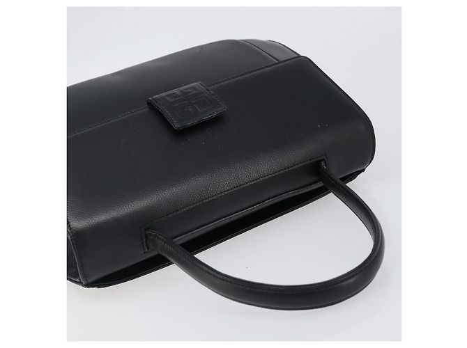 GIVENCHY Hand Bag Leather Black Gold Auth hk4043A Golden - view 6