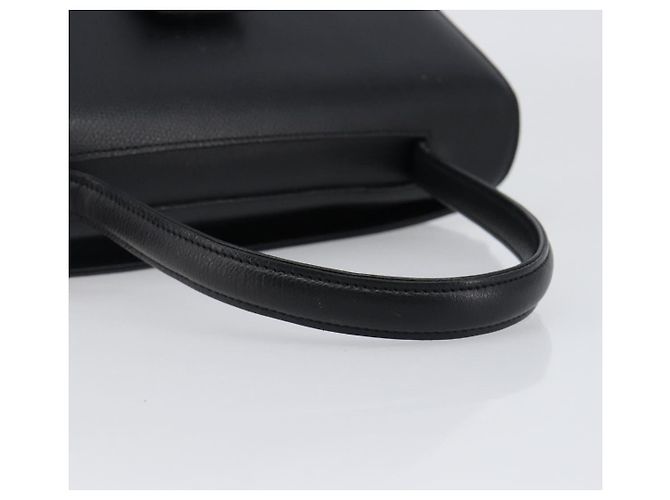 GIVENCHY Hand Bag Leather Black Gold Auth hk4043A Golden - view 7
