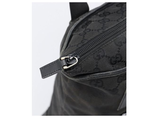 GUCCI GG Canvas Tote Bag Schwarz Silber 28892 Auth 197695 - Ansicht 10