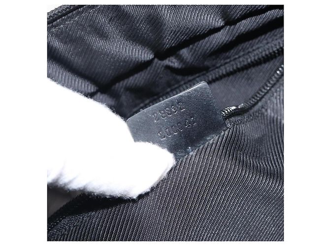 GUCCI GG Canvas Tote Bag Schwarz Silber 28892 Auth 197695 - Ansicht 12