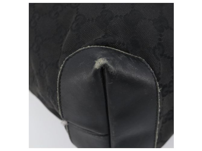 GUCCI GG Canvas Tote Bag Schwarz Silber 28892 Auth 197695 - Ansicht 14