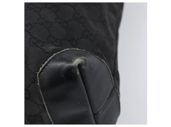 GUCCI GG Canvas Tote Bag Schwarz Silber 28892 Auth 197695 - Ansicht 15