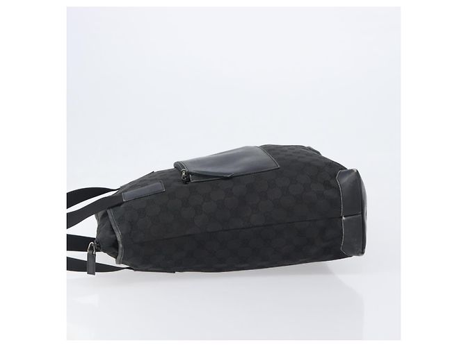 GUCCI GG Canvas Tote Bag Schwarz Silber 28892 Auth 197695 - Ansicht 4