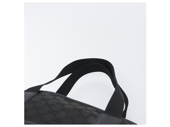 GUCCI GG Canvas Tote Bag Schwarz Silber 28892 Auth 197695 - Ansicht 8