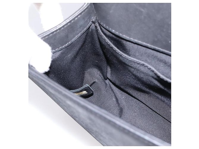 Borsa a catena CHANEL Boy Chanel Matelasse in pelle di vitello nera argento CC Auth 199543M Nero - vista 20