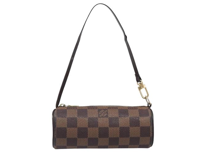 LOUIS VUITTON Damier Ebene Papillon Pouch LV Auth SW2679 - vista 13