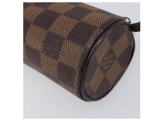 LOUIS VUITTON Damier Ebene Papillon Pouch LV Auth SW2679 - vista 15