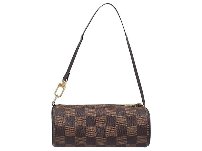LOUIS VUITTON Damier Ebene Papillon Pouch LV Auth SW2679 - vista 2