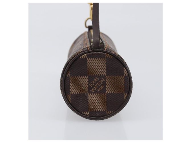 LOUIS VUITTON Damier Ebene Papillon Pouch LV Auth SW2679 - vista 4