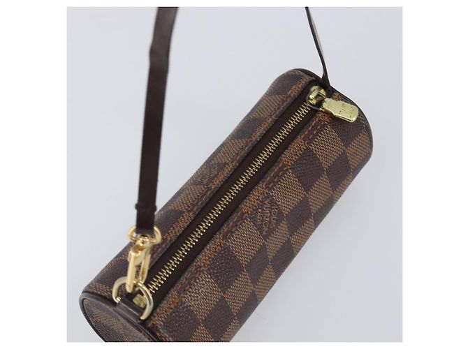 LOUIS VUITTON Damier Ebene Papillon Pouch LV Auth SW2679 - vista 6