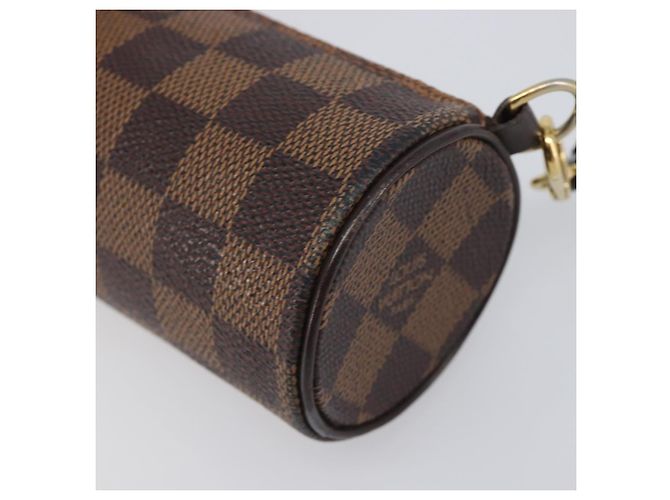 LOUIS VUITTON Damier Ebene Papillon Pouch LV Auth SW2679 - vista 9