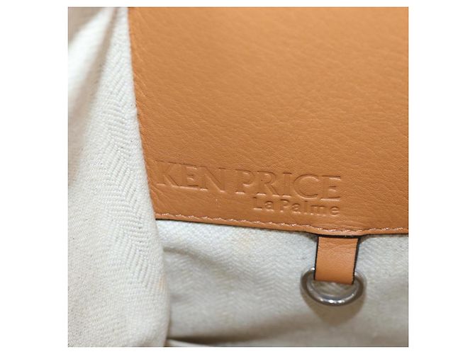 Bolsa de mão LOEWE Hammock Small Canvas Leather 2way Beige Silver Auth 198601M Prata Bege - vista 25