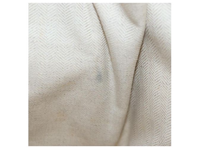 Bolsa de mão LOEWE Hammock Small Canvas Leather 2way Beige Silver Auth 198601M Prata Bege - vista 29