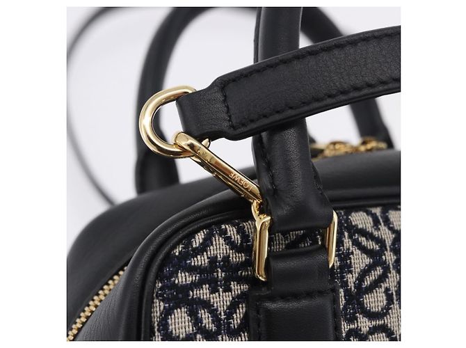Borsa a mano LOEWE Anagram Amazona 16 Canvas 2way Nero Tono Oro Auth 199041SAM - vista 20