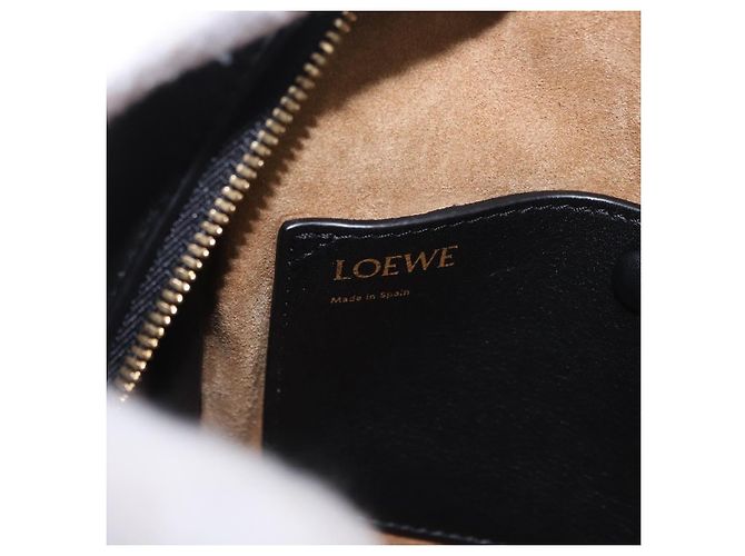 Borsa a mano LOEWE Anagram Amazona 16 Canvas 2way Nero Tono Oro Auth 199041SAM - vista 22
