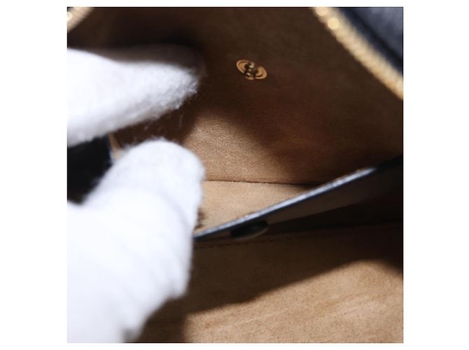 Borsa a mano LOEWE Anagram Amazona 16 Canvas 2way Nero Tono Oro Auth 199041SAM - vista 25
