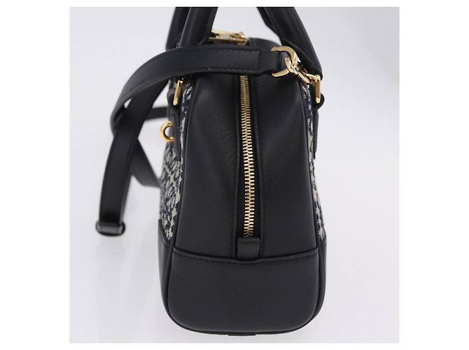 Borsa a mano LOEWE Anagram Amazona 16 Canvas 2way Nero Tono Oro Auth 199041SAM - vista 3