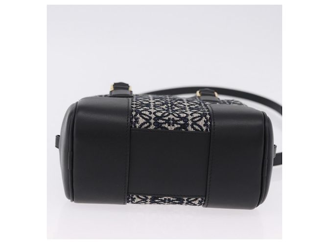 Borsa a mano LOEWE Anagram Amazona 16 Canvas 2way Nero Tono Oro Auth 199041SAM - vista 5