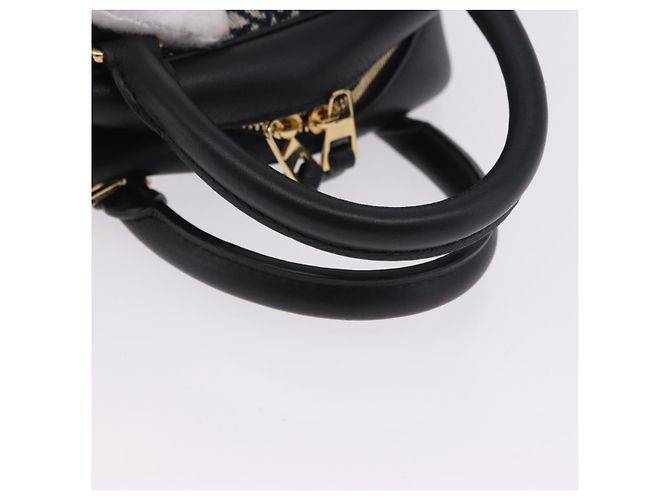 Borsa a mano LOEWE Anagram Amazona 16 Canvas 2way Nero Tono Oro Auth 199041SAM - vista 7