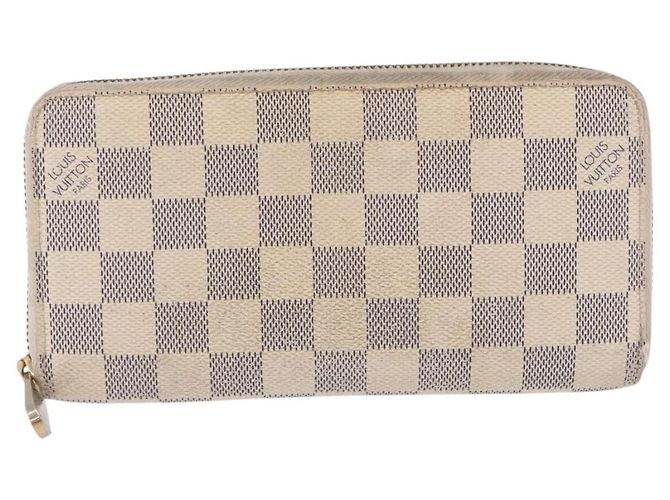 LOUIS VUITTON Damier Azur Zippy Wallet Portafoglio Lungo N60019 LV Auth 200103 - vista 13