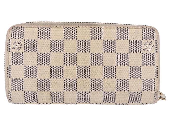 LOUIS VUITTON Damier Azur Zippy Wallet Portafoglio Lungo N60019 LV Auth 200103 - vista 3
