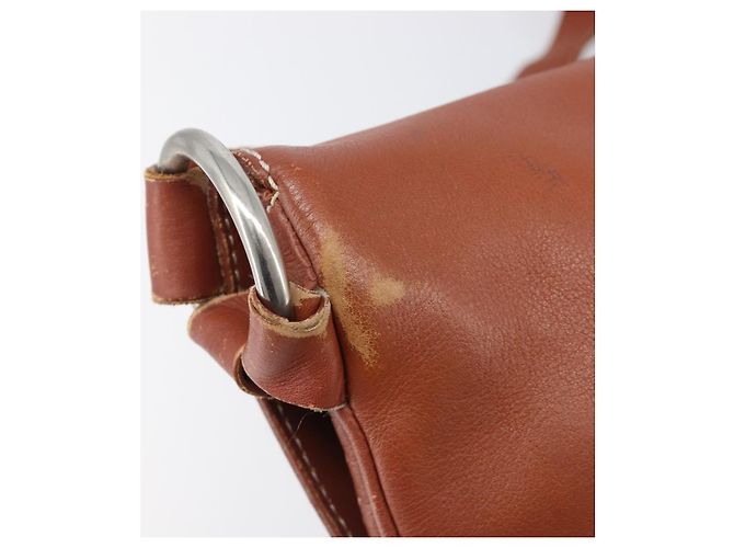 Céline CELINE Shoulder Bag Leather Brown Silver Auth 196983 Silvery - view 10