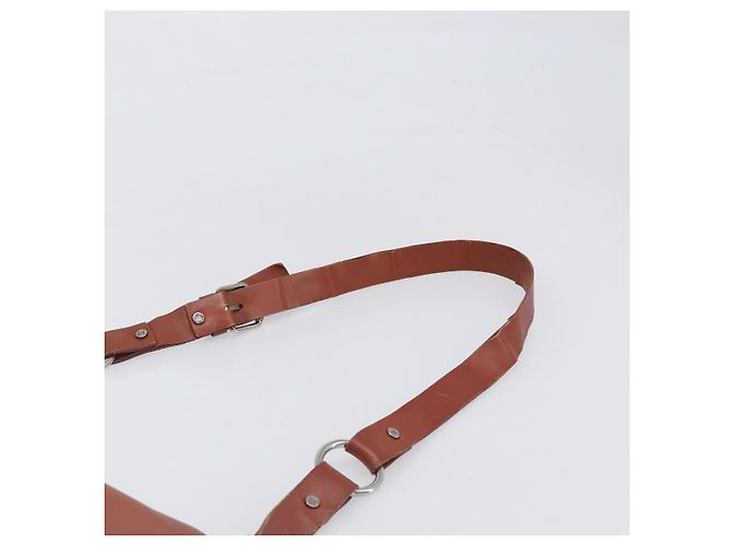 Céline CELINE Shoulder Bag Leather Brown Silver Auth 196983 Silvery - view 14