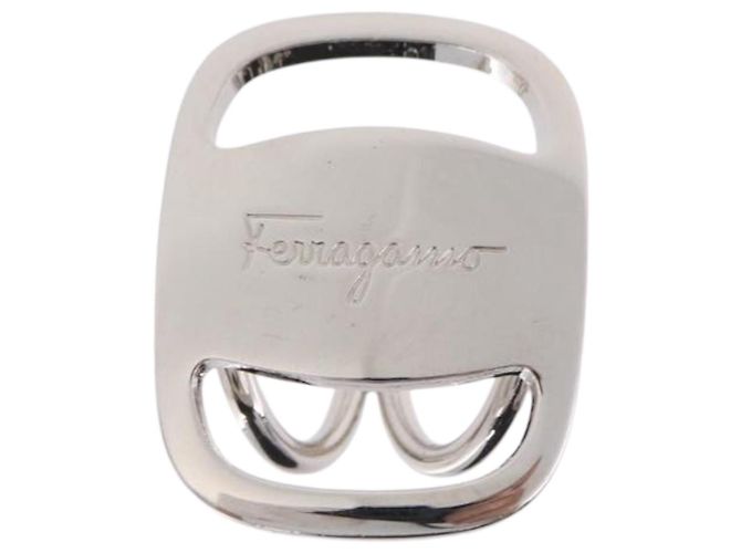 Salvatore Ferragamo Vala Schalring Metall Silber Auth BA15346V - Ansicht 2