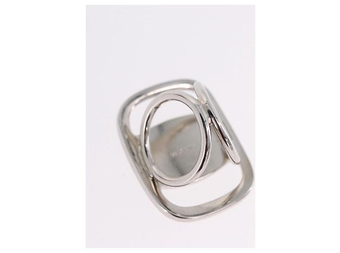 Salvatore Ferragamo Vala Schalring Metall Silber Auth BA15346V - Ansicht 4