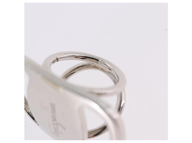 Salvatore Ferragamo Vala Schalring Metall Silber Auth BA15346V - Ansicht 5