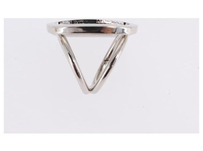 Salvatore Ferragamo Vala Schalring Metall Silber Auth BA15346V - Ansicht 7
