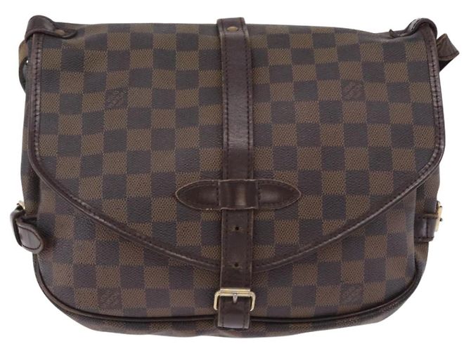 LOUIS VUITTON Damier Ebene Saumur 30 Shoulder Bag SPO N48081 LV Auth 196874 - vista 13