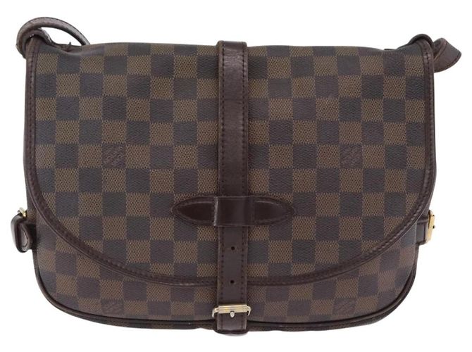 LOUIS VUITTON Damier Ebene Saumur 30 Shoulder Bag SPO N48081 LV Auth 196874 - vista 2