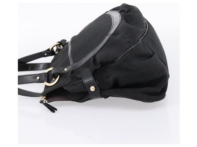 Borsa Tote FENDI Zucca Canvas Black Gold Tone 8BR628 Auth 199495A Nero - vista 3