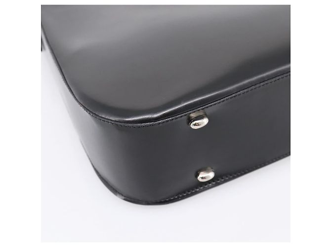 Céline Bolsa de Ombro CELINE Horse Carriage em Couro Preto e Prata Auth 201919A - vista 14