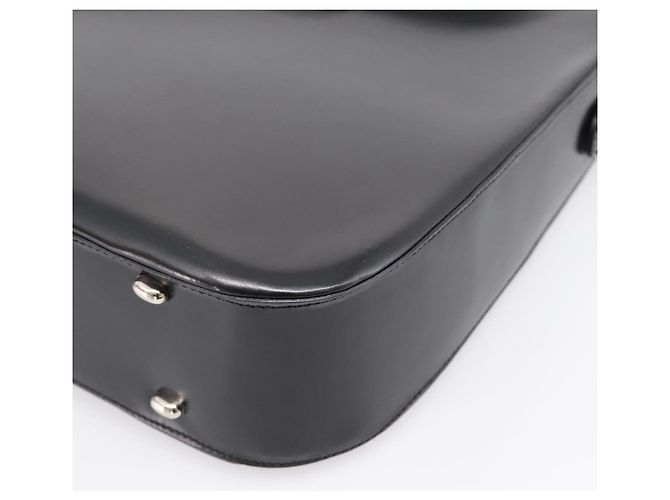 Céline Bolsa de Ombro CELINE Horse Carriage em Couro Preto e Prata Auth 201919A - vista 15