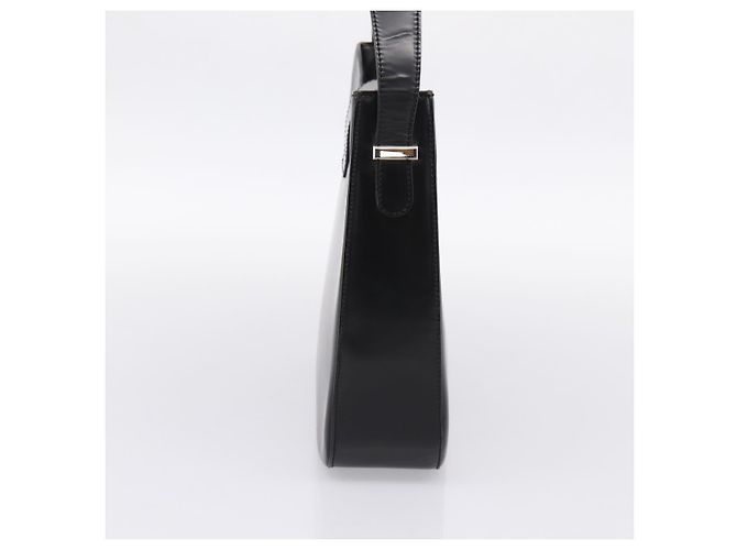 Céline Bolsa de Ombro CELINE Horse Carriage em Couro Preto e Prata Auth 201919A - vista 3
