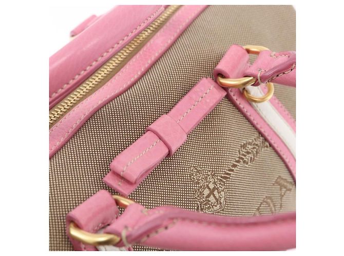 PRADA Handtasche Jacquard 2way Beige Gold Auth 200074V Golden - Ansicht 22