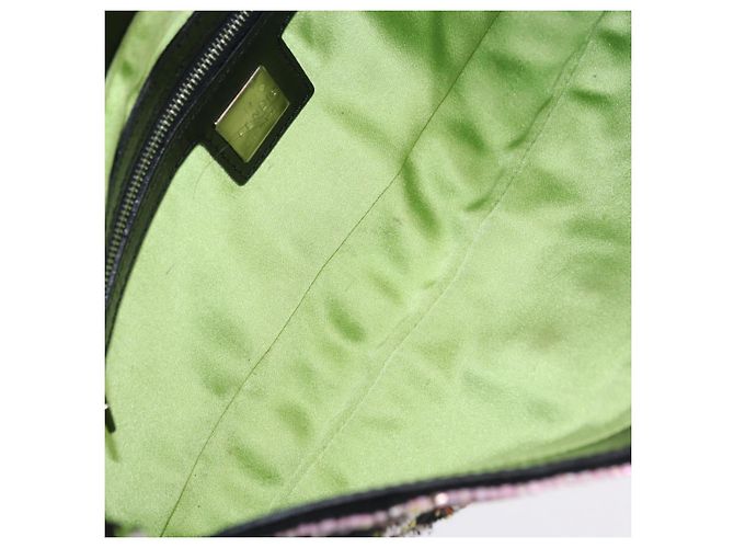 FENDI Mamma Baguette Schultertasche aus Canvas und Perlen, multicolor silber, Auth yk20784SAM Mehrfarben - Ansicht 10