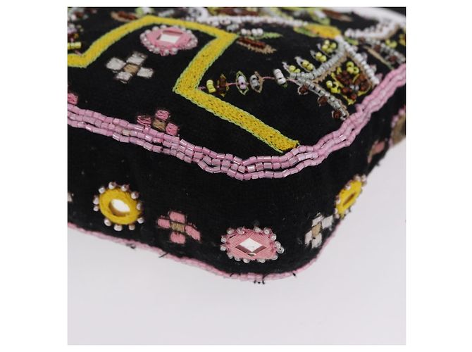 FENDI Mamma Baguette Schultertasche aus Canvas und Perlen, multicolor silber, Auth yk20784SAM Mehrfarben - Ansicht 18