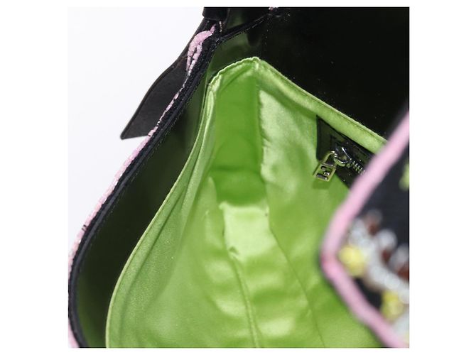 FENDI Mamma Baguette Schultertasche aus Canvas und Perlen, multicolor silber, Auth yk20784SAM Mehrfarben - Ansicht 23