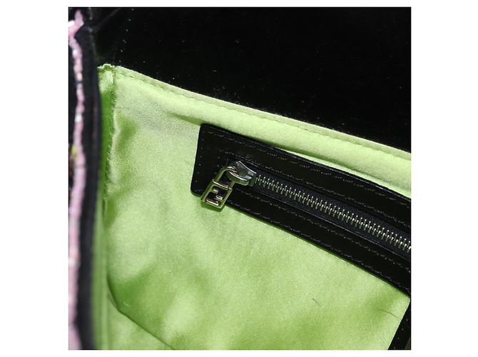 FENDI Mamma Baguette Schultertasche aus Canvas und Perlen, multicolor silber, Auth yk20784SAM Mehrfarben - Ansicht 24