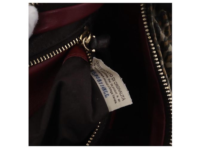 Bottega Veneta Borsa a tracolla BOTTEGAVENETA Satin Brown Gold Tone Auth SW2678V - vista 11