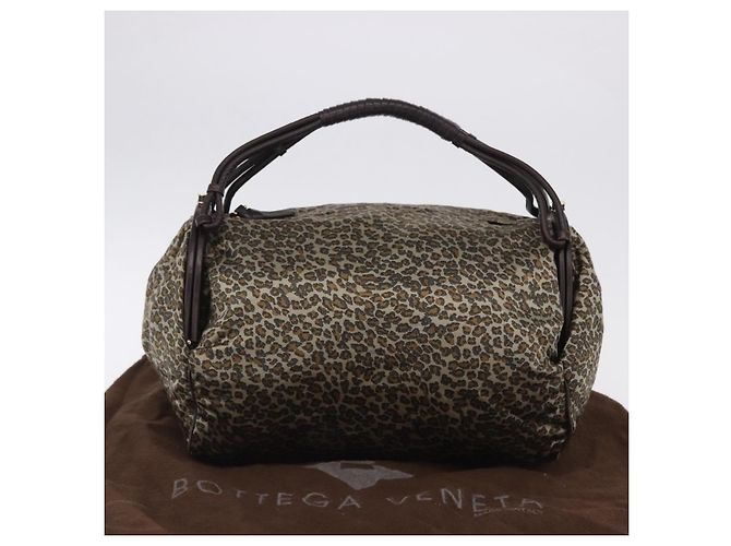 Bottega Veneta Borsa a tracolla BOTTEGAVENETA Satin Brown Gold Tone Auth SW2678V - vista 12