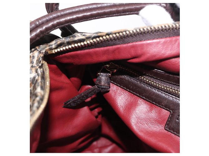 Bottega Veneta Borsa a tracolla BOTTEGAVENETA Satin Brown Gold Tone Auth SW2678V - vista 21