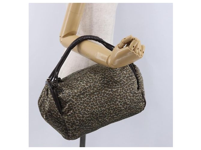 Bottega Veneta Borsa a tracolla BOTTEGAVENETA Satin Brown Gold Tone Auth SW2678V - vista 23