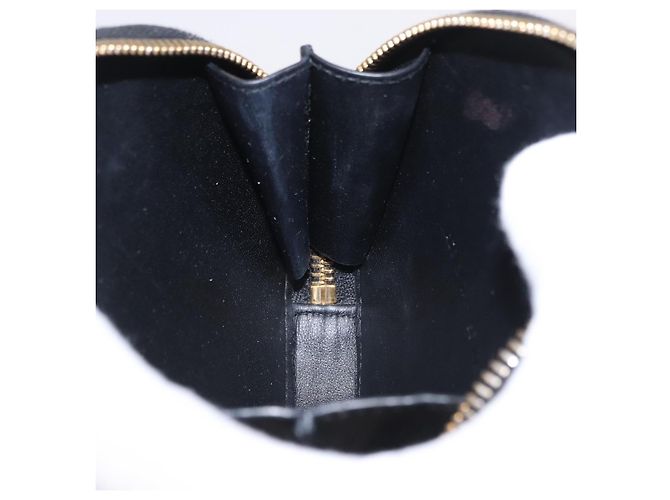 Borsa a tracolla Christian Dior Canage in pelle nera e oro Auth 202146V Nero D'oro - vista 18