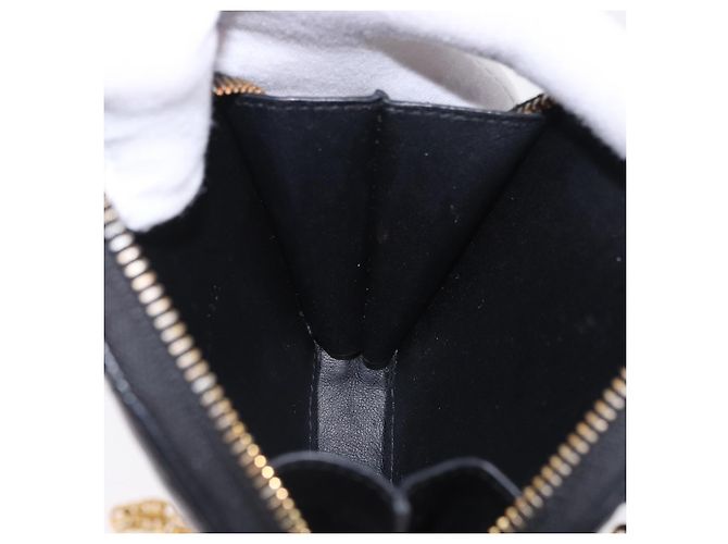 Borsa a tracolla Christian Dior Canage in pelle nera e oro Auth 202146V Nero D'oro - vista 19